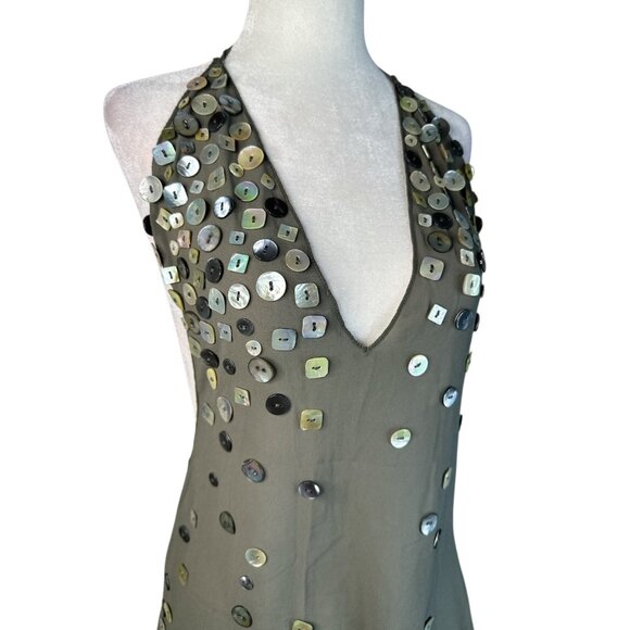 Jaded London Layered Mini Dress in Grey  New Womens Sheer Halter - Picture 8 of 17